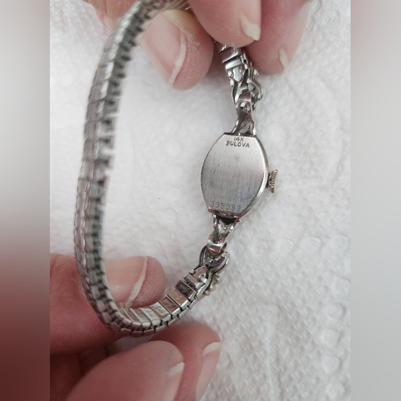 Bulova 14k white gold watch main image 4
